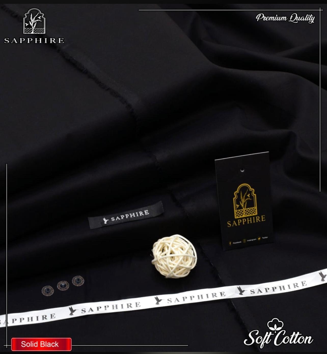 Sapphire Stiff Cotton-Black