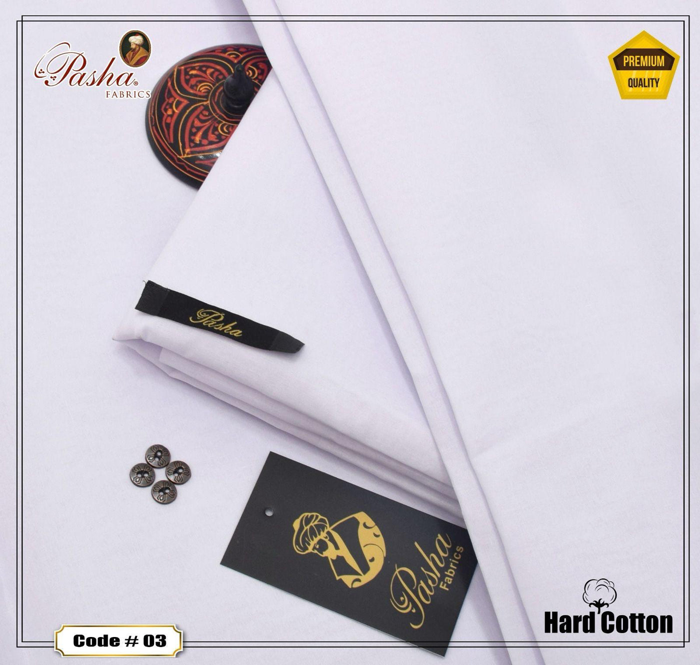 Pasha Hard Cotton-White