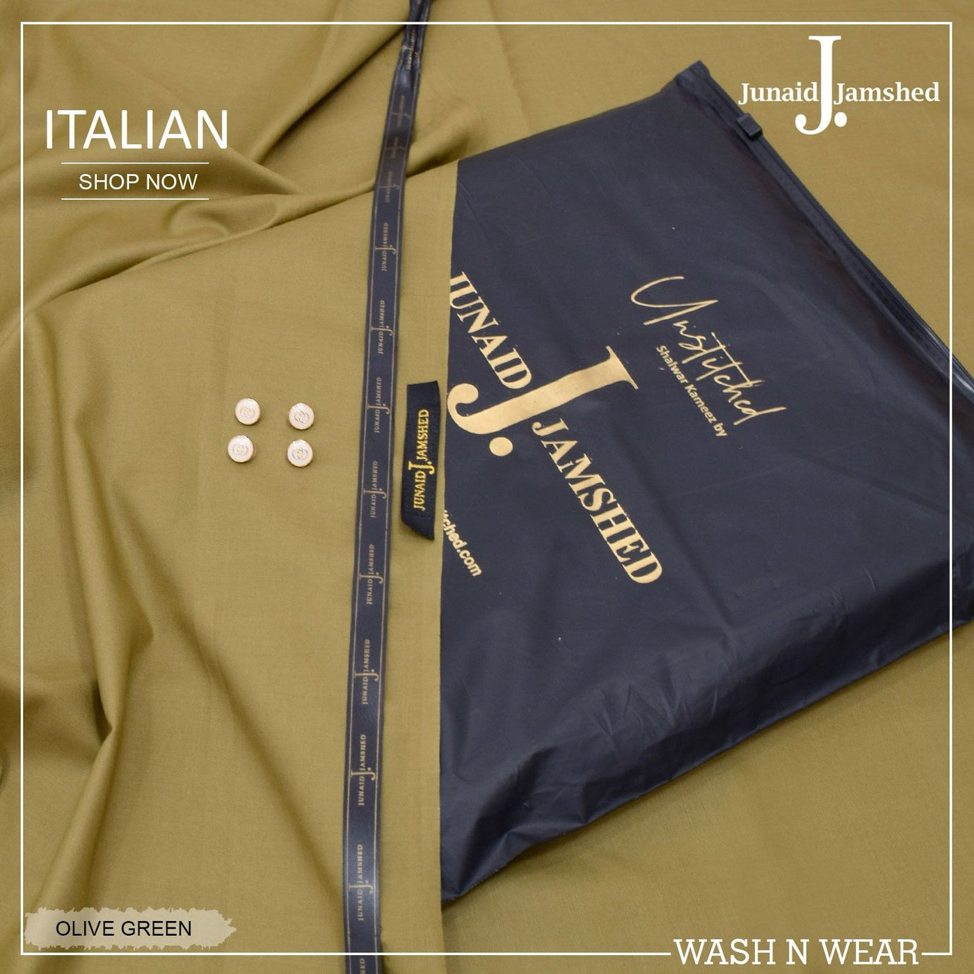 J. Italian WashnWear (Olive Green)
